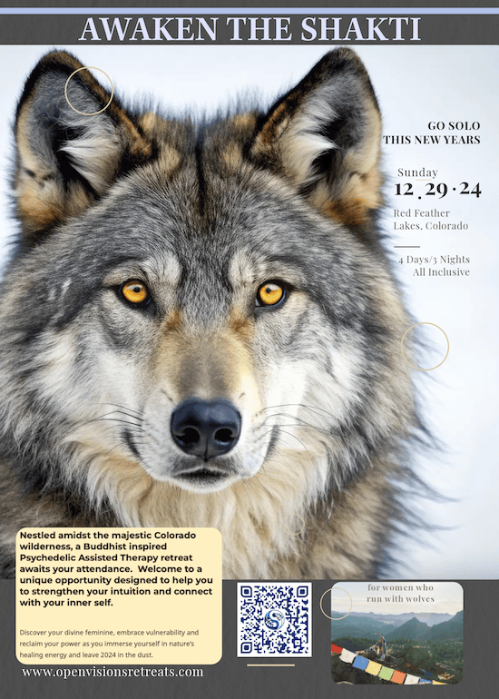 AWAKEN THE SHAKTI​.  RUN WITH THE WOLVES THIS NEW YEARS.